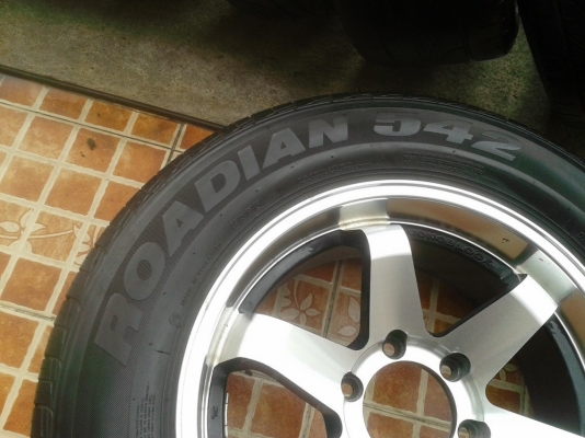 แม็กssr18"(1คู่)กว้าง8.ET20.ก้านยกใส่ 6รู +ยาง265/60/18 มี1คู่ 6500 บ.