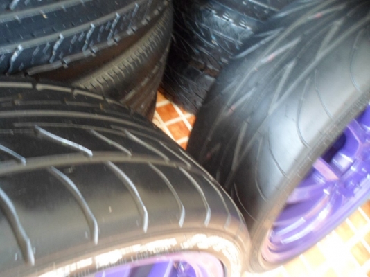 (11,000.-)แม็ก18"ลายS038.Meshใส่4รู100 กว้าง7 et42สี(ม่วง) สภาพสวย ไม่คดไม่ดุ้ง +พร้อมยาง(ปกติ13,200.-)