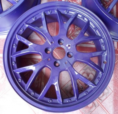 (11,000.-)แม็ก18"ลายS038.Meshใส่4รู100 กว้าง7 et42สี(ม่วง) สภาพสวย ไม่คดไม่ดุ้ง +พร้อมยาง(ปกติ13,200.-)