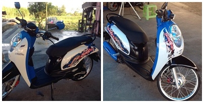 ขายHONDA Scoopy-i ปี55สีน้ำเงิน-ขาว เครื่องเดิมสภาพตามรูปรถอยู่ในเมืองนครสวรรค์สอบถาม0843828608 ราคา24,000 บาท