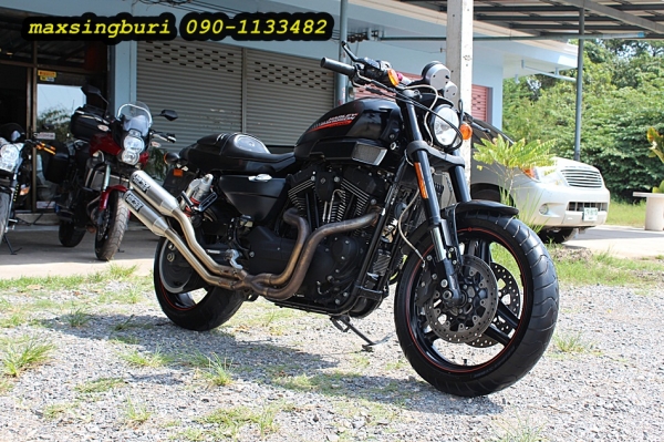 แม็กสิงห์บุรี//HARLEY DAVISSAN XR1200X ปี2010 ดำด้าน พร้อมของแต่ง ทะเบียนแท้โอนขนส่ง 639000