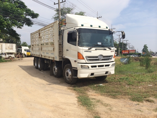 HINO MEGA GY 380 hp กระบะบรรทุกไม่ดั้ม สภาพสวยพร้อมใช้ พร้อมหาง สามมิตร 3 คาน