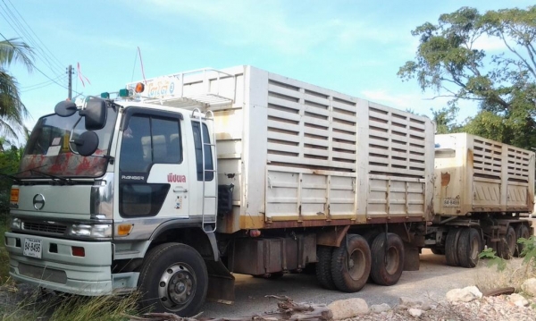 รถพ่วงฮีโน่ หัวสมอแท้ 335 แรงม้า แม่ลูกดั๊มเหล็ก คอกเกษตร