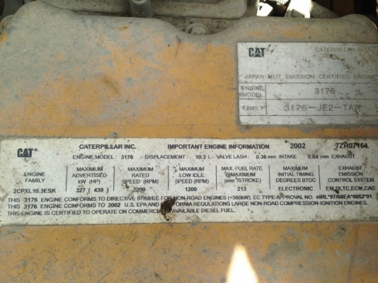 ขาย CATTERPILLAR 345B SN:CAT0345BVAMN00344 YR: 2001ชั่วโมง 6921