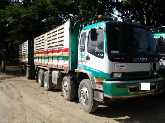 ขายสิบล้อ Isuzu Deca 270 แม่12ล้อ ปี 46 ยูโร 1 ดั้มเหล็ก ลูกพ่วงดั้ม 2คาน