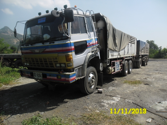 ขายรถพ่วง แก๊ส HINO เครื่อง K13D 260 แรง ดั้มแม่ ลูก 3 คาน