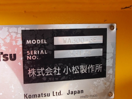 รถตักล้อยาง  WA300-3E-53174  สภาพสวยพร้อมใช้งาน  ภาพเดิม ๆ จากญี่ปุ่น  กำลังเดินทางเข้าไทย  โทร.081-373-0559