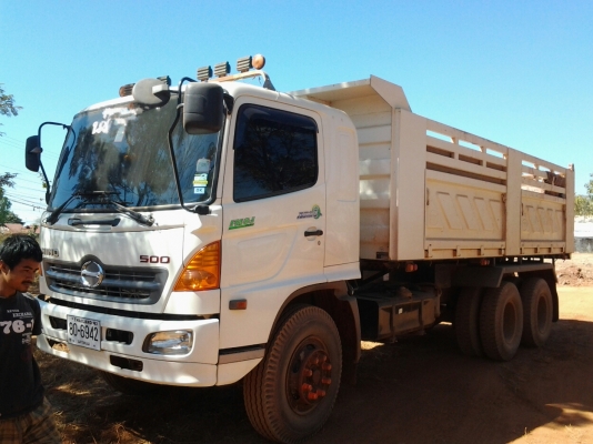 HINO MEGA FM8J ดั้มสามิตรห้างแท้ปี54 หัว500 URO3 เบรคทิฟี่ เครื่อง251เทอโบ ยางใหม่10 เส้น สีเดิมบาง
