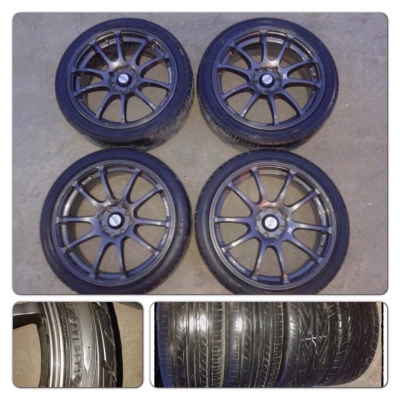 ขายแม็กมือ2 Advan RZ ขอบ17 กว้าง7 4รู100+ ยาง ราคา9,900 บาทถูก