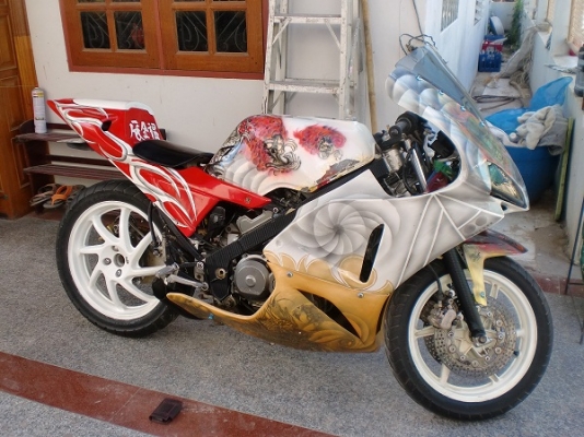 VFR400 แฟริ่งแต่ง มีเล่มเขียว เครื่องดี 52000 รถทะเบียนราคาอินวอย