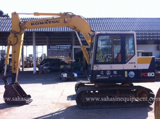 รถขุด PC60-6 บจก.สหสินอีควิปเม้นท์ โทร.081-5851880, 02-5168100-1 www.sahasinequipment.com