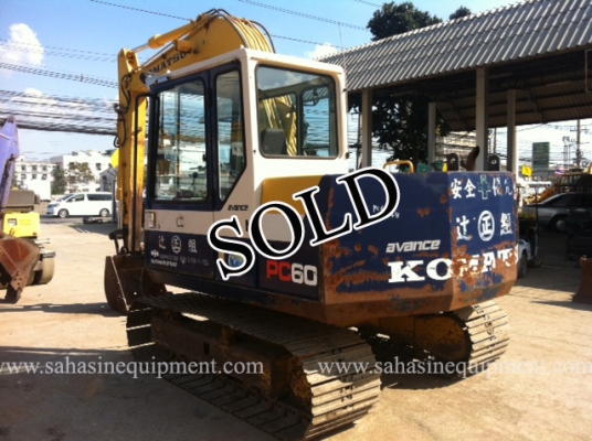 รถขุด PC60-6 บจก.สหสินอีควิปเม้นท์ โทร.081-5851880, 02-5168100-1 www.sahasinequipment.com