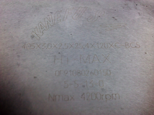 ลดราคา ใบเลื่อยวงเดือนใหม่ๆใบโค 40.3 ซม. ยี่ห้อ MASUDA โดยบริษัท SEIKI (มี 2 ใบ)