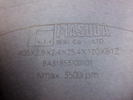 ลดราคา ใบเลื่อยวงเดือนใหม่ๆใบโค 40.3 ซม. ยี่ห้อ MASUDA โดยบริษัท SEIKI (มี 2 ใบ)