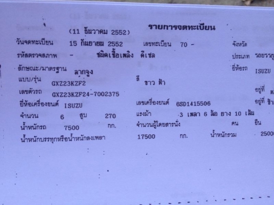 รถอีซูซุ 10 ล้อ หัวลาก GXZ 270 แรงม้า ปี 52 สนใจติดต่อ 081 - 6079515 รถอีซูซุ 10 ล้อ หัวลาก GXZ 270 แรงม้า ปี 52 สนใจติดต่อ 081 - 6079515