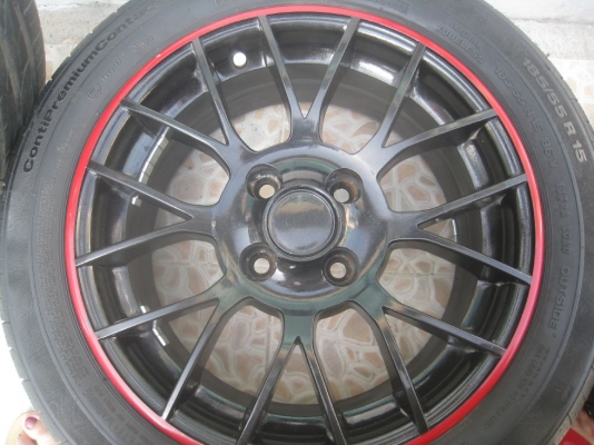 ขายล้อแม็ก zona 15"  4/100 et38 +ยางปี10 (081-3747940)