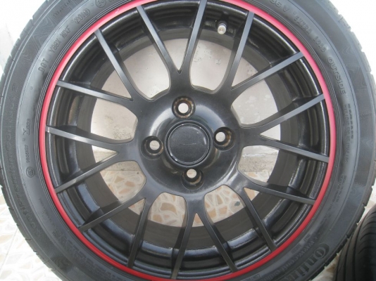 ขายล้อแม็ก zona 15"  4/100 et38 +ยางปี10 (081-3747940)