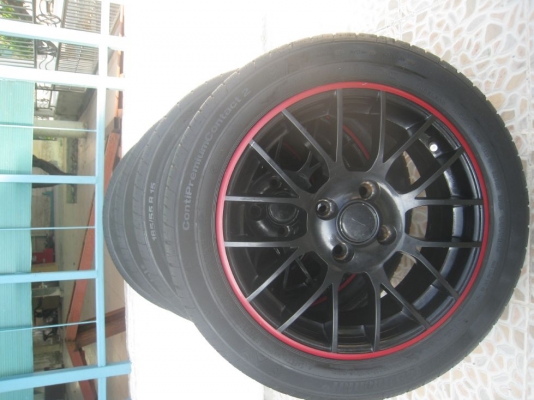 ขายล้อแม็ก zona 15"  4/100 et38 +ยางปี10 (081-3747940)