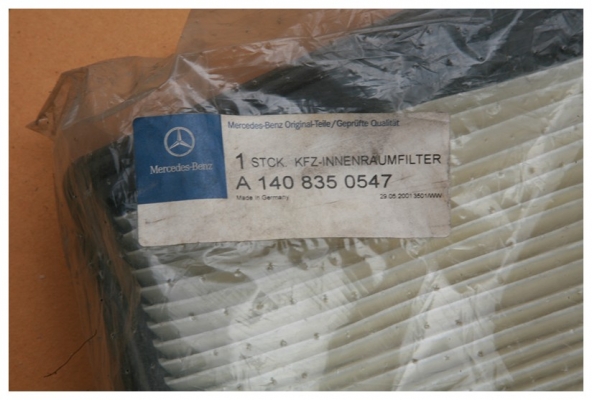ฟิลเตอร์กรองอากาศในรถ ของ Benz w 140 cabin filter