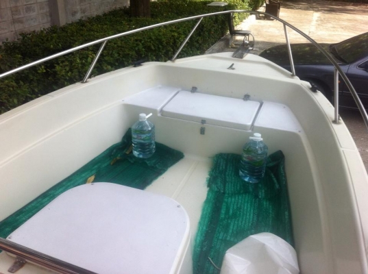 ขายเรือไฟเบอร์ 21 ฟุต พร้อมเครื่อง Yamaha 70 แรง มือสองสภาพดี พร้อมใช้