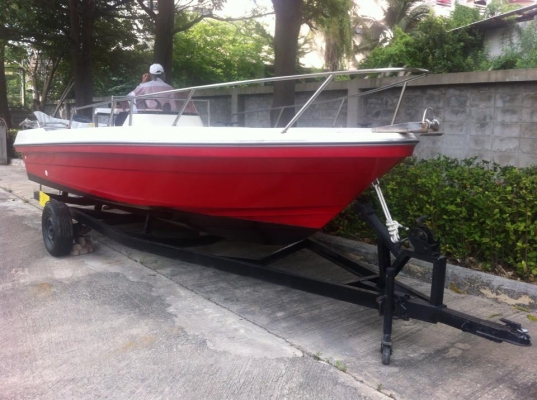 ขายเรือไฟเบอร์ 21 ฟุต พร้อมเครื่อง Yamaha 70 แรง มือสองสภาพดี พร้อมใช้