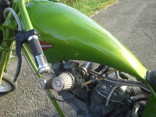 ขายหน้ายาวสปิงเกอร์ เครื่อง Honda Boss 650 cc.ล้อโตยางHarley