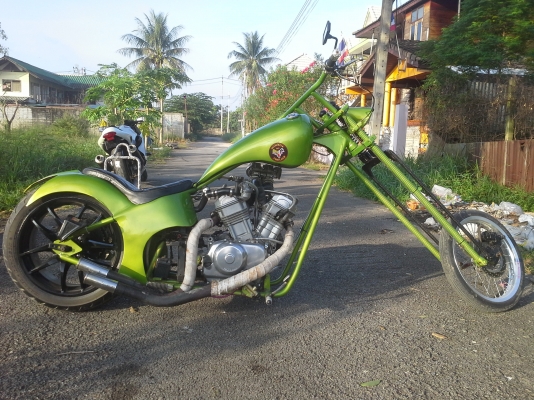 ขายหน้ายาวสปิงเกอร์ เครื่อง Honda Boss 650 cc.ล้อโตยางHarley