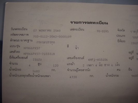 รับมัดจำแล้วครับ ขาย ISUZU NPR 120 แรง รถห้างแท้ ยาว 5 เมตร จดปี 40