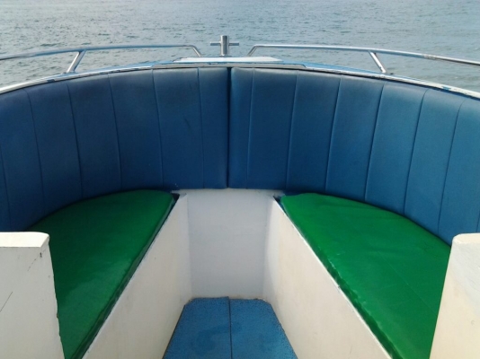 ขายเรือท้องไม้จริง 27ฟุต เครื่อง ยามาฮ่า 115 แรง 2 เครื่อง พวงมาลัยเพาเวอร์ สภาพพร้อมใช้