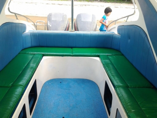 ขายเรือท้องไม้จริง 27ฟุต เครื่อง ยามาฮ่า 115 แรง 2 เครื่อง พวงมาลัยเพาเวอร์ สภาพพร้อมใช้