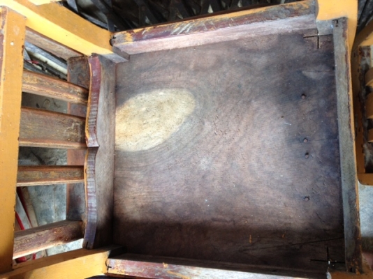 เก้าอี้กินข้าวไม้มะค่าไม้แผ่นเดียว