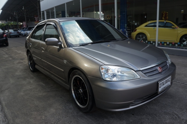 HONDA CIVIC DIMENTION ปี2002 เบาะหนัง เกียร์ AUTO กระจกไฟฟ้า ล้อ MAX รถพร้อมใช้งาน