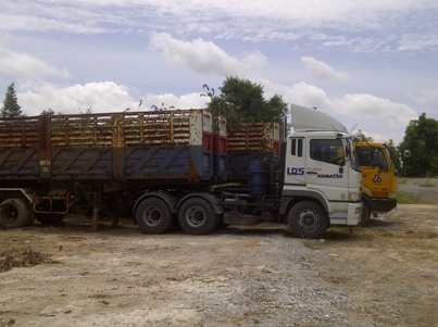 ขายหางพ่วง 3เพลา ดั๊มพ์ ยิงหน้า RCK  ยาว10 เมตร