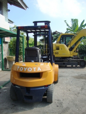 +++++ ขายด่วน !!! รถโฟล์คลิฟท์  TOYOTA  7FD25  (สภาพดี  พร้อมใช้)  เครื่องยนต์ดีเวล  เกียร์ธรรมดา  เสา 4 ม.  ล้อหน้าคู่   ***** สนใจ ราคาคุยกันได้ครับ ******