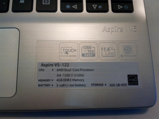 ACER V5 อัลตร้าบุ๊ค WIN8 จอสัมผัส HD 500 GB ACER V5 อัลตร้าบุ๊ค WIN8 จอสัมผัส HD 500 GB