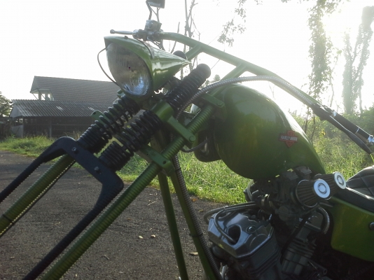 ขายหน้ายาวสปิงเกอร์ เครื่อง Honda Boss 650 cc.ล้อโตยางHarley