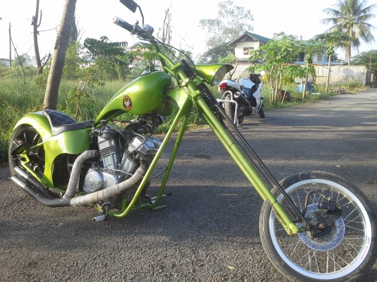ขายหน้ายาวสปิงเกอร์ เครื่อง Honda Boss 650 cc.ล้อโตยางHarley