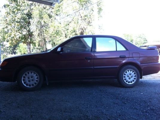 รถบ้าน Toyota soluna ป้ายเชียงใหม่ สีแดงเลือดหมูสวยๆ เกียร์ออโต้ ปี 40