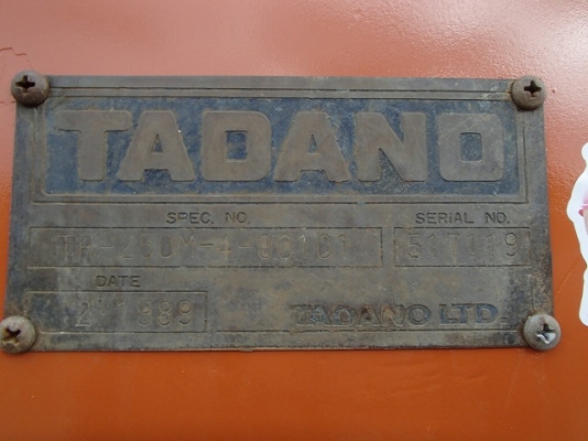 ขายรถเครน 25 ตัน 4 ล้อ M4 Tadano นำเข้าจากญี่ปุ่น