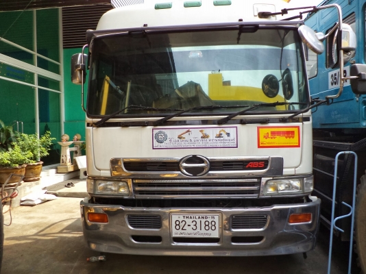 บรรทุกHINO ส่วนบุคคน 82-3188 อยุธยา ดีเซล ลากจุง สีขาว SS2VJB-11295 เครื่องP11C-TD11429  6สูบ295 แรงม้า 3 เพลา 6ล้อ ยาง10 เส้น น้ำหนักรถ 9100 กก. น้ำหนักบรรทุก 11900 กก.