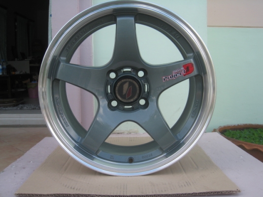 ขายล้อแม็ก Lenso project-D 15"x7" et38 4รู100 สีเทาขอบเงา สนใจติดต่อเล็กคลองสามครับ (081-3747940)