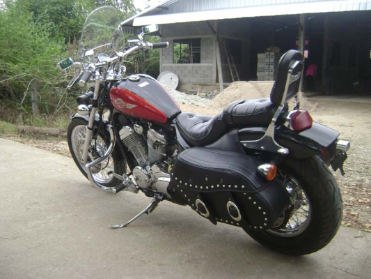 (((( ขาย Honda Steed600CC ปี95 อินวอย+สรรพสามิต (สีดำแก้มแดง) เน้นเดิมๆ...