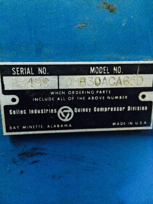 ปั้มลมมือสอง 30แรงม้าQuincy ขายตามสภาพ ใช้ได้ดี 35000฿ ปั้มลมมือสอง 30แรงม้าQuincy ขายตามสภาพ ใช้ได้ดี 35000฿