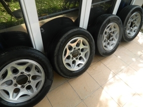 ขายล้อแม็ก4x4(6รู)พร้อมยางดันล็อป215-70-16ปี10