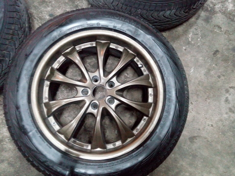 ขายแม็ก 18" 5รู114 พร้อมยาง(สภาพ 90\%) YOKOHAMA ADVAN 235/60/18
