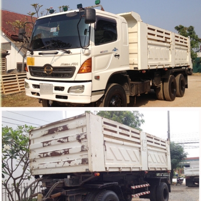 ฝากขาย HINO MEGA 320 ยูโร2 แม่ลูกดัมพ์สามมิตร เครื่องเดิม เกียร์เดิม