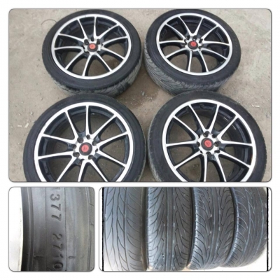 ขายแม็กมือ2 Lenso Samulai ขอบ17 กว้าง7 4รู100/114+ ยาง ปี10 ราคา10,900 บาทถูก