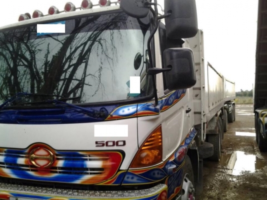 ขายรถสิบล้อ HIno MEGA FM 260 แรงพ่วงแม่ลูก 3คานแท้ ดั้ม อู่หน้าพระลาน  เอกสารพร้อมโอน