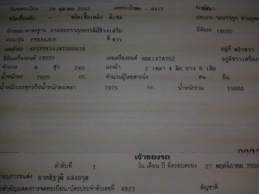 6ล้อใหญ่ดั๊ม3มิตรFTR240ปี52