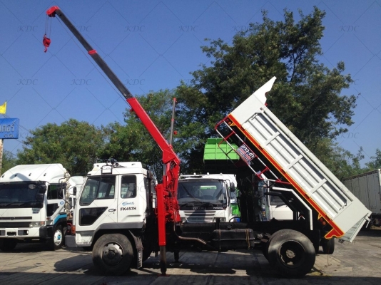 ขายรถ 6 ล้อ MITSU Fuso ติดเครน 3 ตัน 3 ปลอก กระบะดัมพ์ได้